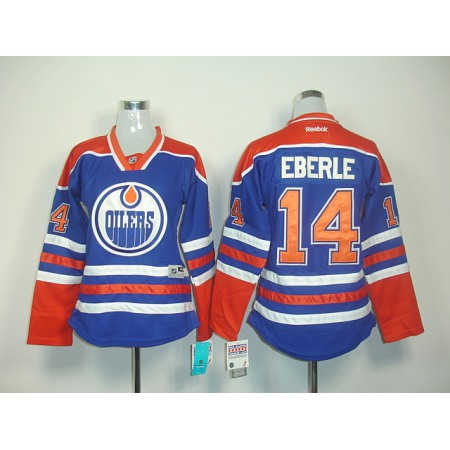 Oilers #14 Jordan Eberle Light Blue Women's Home Stitched NHL Jersey