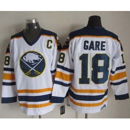 Sabres #18 Danny Gare White CCM Throwback Stitched NHL Jersey
