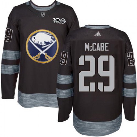 Sabres #29 Jake McCabe Black 1917-2017 100th Anniversary Stitched NHL Jersey