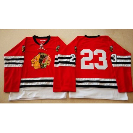 Mitchell And Ness 1960-61 Blackhawks #23 Kris Versteeg Red Stitched NHL Jersey