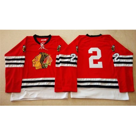 Mitchell And Ness 1960-61 Blackhawks #2 Duncan Keith Red Stitched NHL Jersey