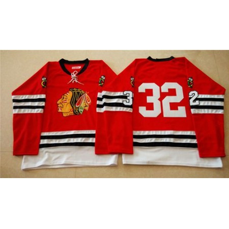 Mitchell And Ness 1960-61 Blackhawks #32 Michal Rozsival Red Stitched NHL Jersey