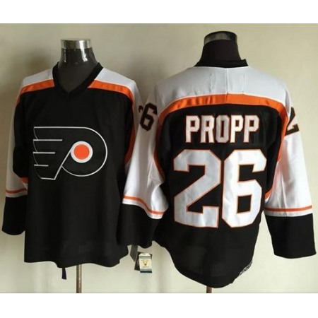 Flyers #26 Brian Propp Black CCM Throwback Stitched NHL Jersey