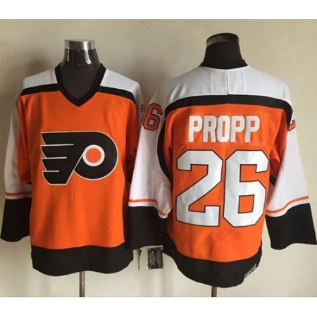 Flyers #26 Brian Propp Orange/Black CCM Throwback Stitched NHL Jersey