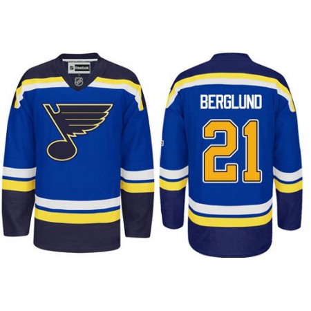 Blues #21 Patrik Berglund Light Blue Home Stitched NHL Jersey