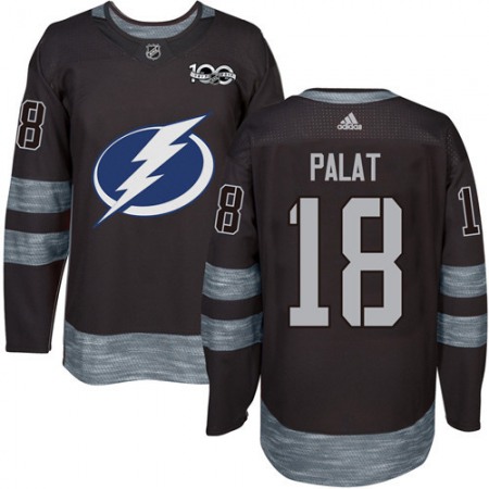 Lightning #18 Ondrej Palat Black 1917-2017 100th Anniversary Stitched NHL Jersey