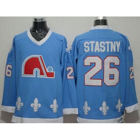 Nordiques #26 Peter Stastny Light Blue CCM Throwback Stitched NHL Jersey