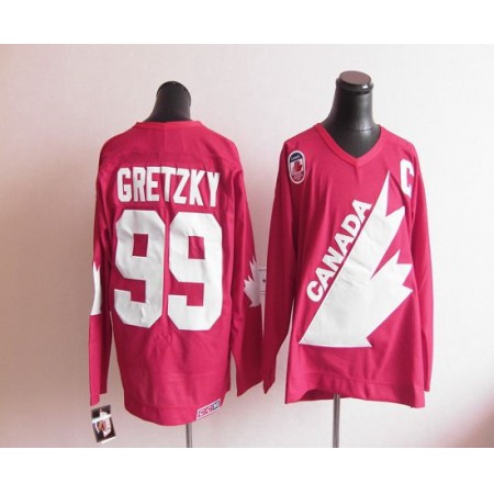 Olympic 1991 CA. #99 Wayne Gretzky Red CCM Throwback Stitched NHL Jersey