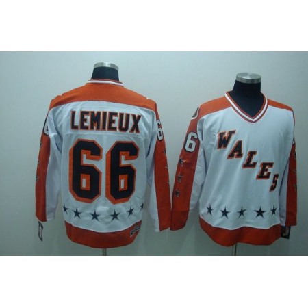 Penguins #66 Mario Lemieux Stitched White CCM All Star NHL Jersey