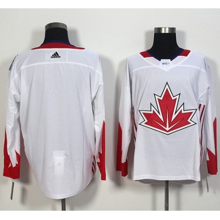 Team CA. Blank White 2016 World Cup Stitched NHL Jersey