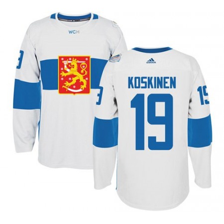 Team Finland #19 Mikko Koskinen White 2016 World Cup Stitched NHL Jersey