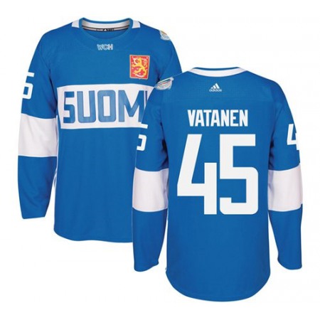 Team Finland #45 Sami Vatanen Blue 2016 World Cup Stitched NHL Jersey