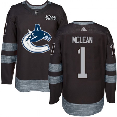 Canucks #1 Kirk Mclean Black 1917-2017 100th Anniversary Stitched NHL Jersey