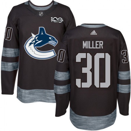 Canucks #30 Ryan Miller Black 1917-2017 100th Anniversary Stitched NHL Jersey