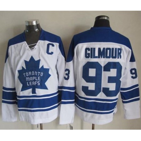 Maple Leafs #93 Doug Gilmour White CCM Throwback Third Stitched NHL Jersey