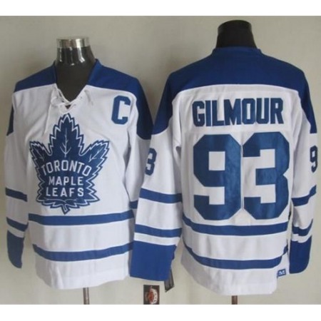 Maple Leafs #93 Doug Gilmour White CCM Throwback Winter Classic Stitched NHL Jersey