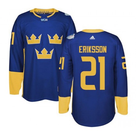 Team Sweden #21 Loui Eriksson Blue 2016 World Cup Stitched NHL Jersey