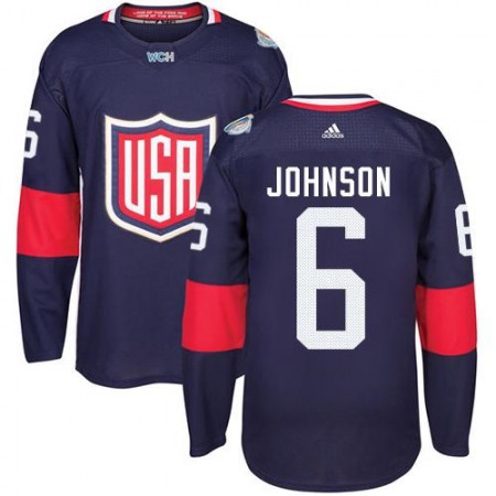 Team USA #6 Erik Johnson Navy Blue 2016 World Cup Stitched NHL Jersey