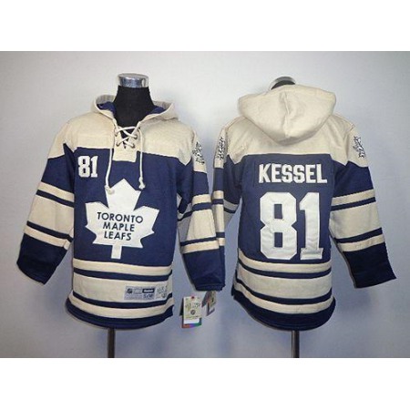 Maple Leafs #81 Phil Kessel Blue Sawyer Hooded Sweatshirt Stitched Youth NHL Jersey