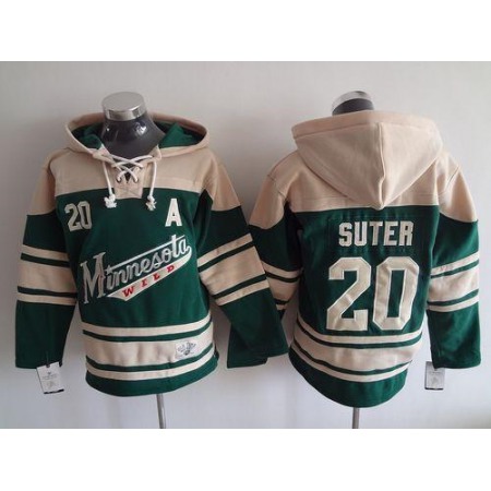 Wild #20 Ryan Suter Green Sawyer Hooded Sweatshirt Stitched NHL Jersey